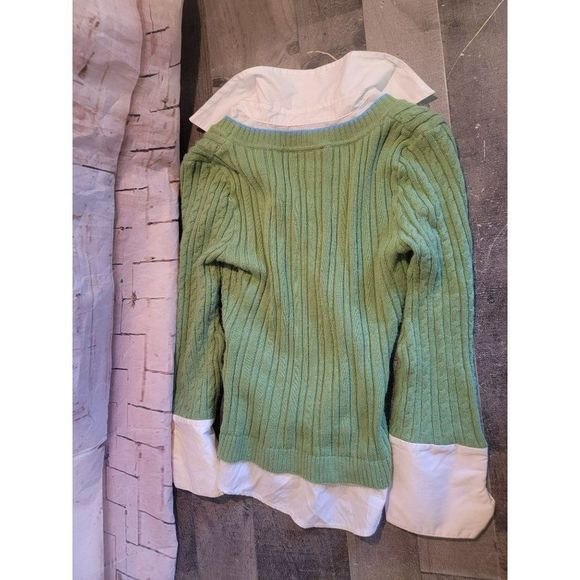 Women's it's our time Green Collar long sleeve‎ sweater - Picture 4 of 4